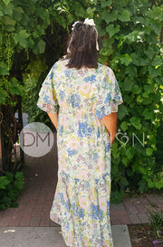 Aurora Periwinkle Floral Dress - DM Exclusive - Nursing Friendly - Maternity Friendly