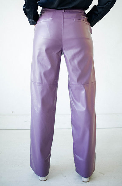 Laffy Taffy Purple Leather Pants - FINAL SALE