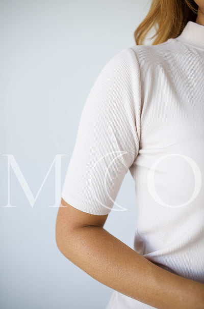 Ribbed Ivory MCO Top