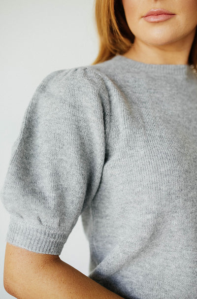 On the Go Gray Ribbed Sweater - FINAL FEW