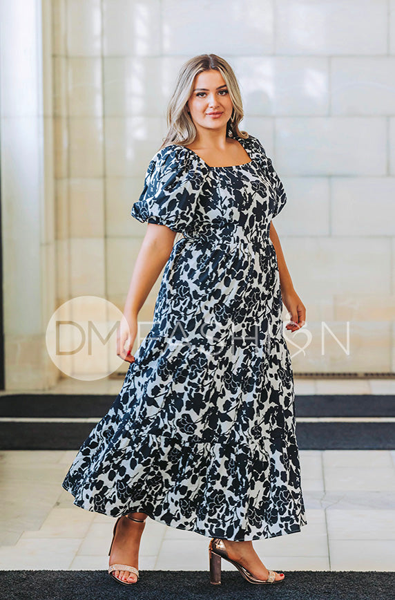 Cassidy Black Floral Dress - DM Exclusive - Maternity Friendly