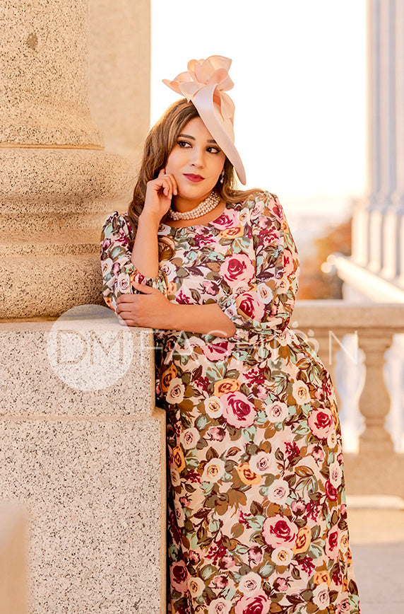 long sleeve kentucky derby dress Eloise Kentucky Derby Floral Dress - DM Exclusive