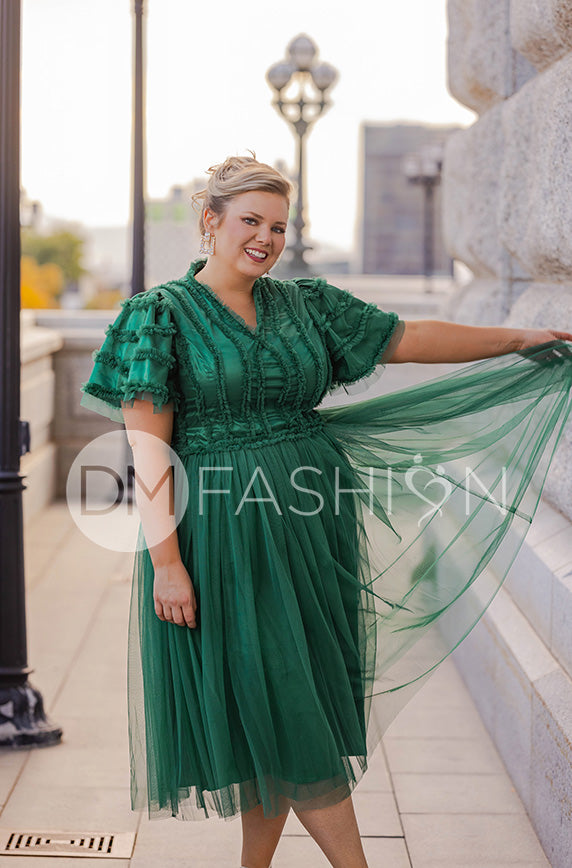 Celeste Emerald Tulle Dress DM Exclusive Restocked – DM Fashion