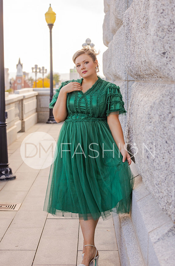 Celeste Emerald Tulle Dress - DM Exclusive