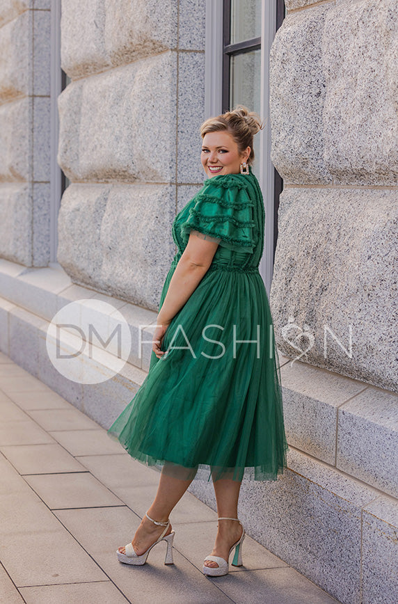 Celeste Emerald Tulle Dress - DM Exclusive - Restocked 4XL Celeste Emerald Tulle Dress - DM Exclusive - Restocked 4XL