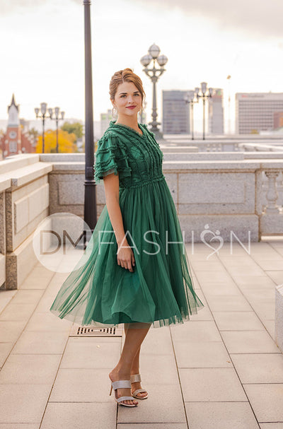 Celeste Emerald Tulle Dress - DM Exclusive