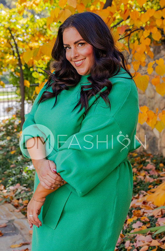 Alesha Kelly Green Sweater Dress - DM Exclusive - Maternity Friendly