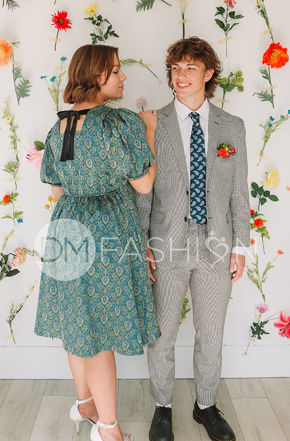 Hope Peacock Jacquard Party Dress- DM Exclusive - FINAL SALE – DM