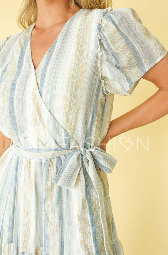 Layton Blue Stripe Dress - DM Exclusive - Nursing Friendly