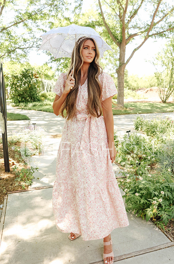 Layton Pink Floral Dress - DM Exclusive - Nursing Friendly - Restocked 4XL Layton Pink Floral Dress - DM Exclusive - Nursing Friendly - Restocked 4XL