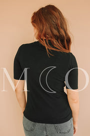 Ribbed Black MCO Top