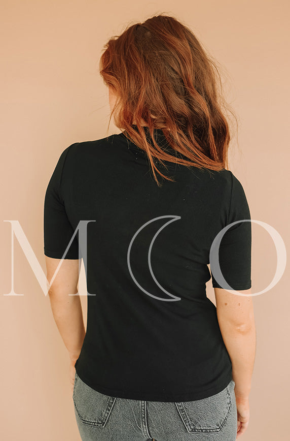 Ribbed Black MCO Top