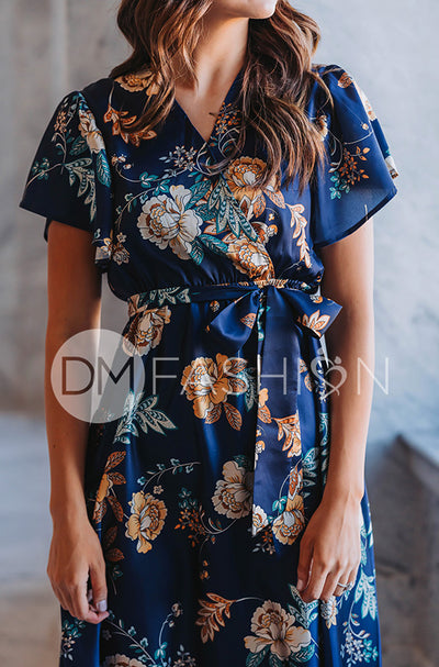 Magnolia Navy Floral Dress - DM Exclusive - Nursing Friendly