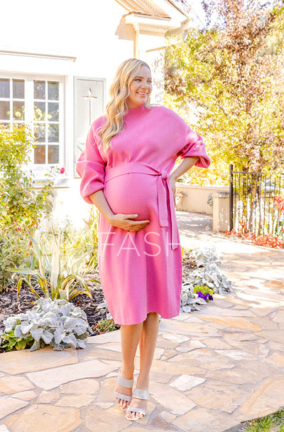 Alesha Barbie Pink Sweater Dress - DM Exclusive - Maternity Friendly