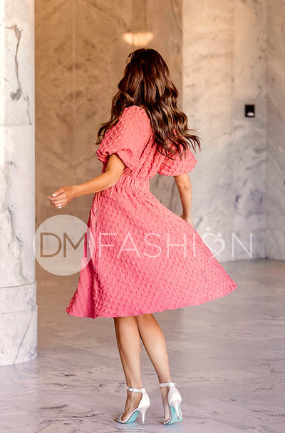 Brynn Desert Rose Texture Dress - DM Exclusive - Maternity Friendly