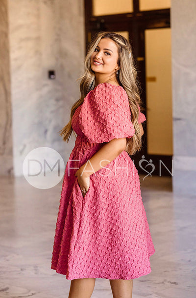 Brynn Desert Rose Texture Dress - DM Exclusive - Maternity Friendly