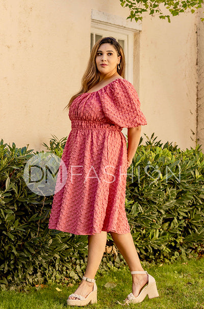 Brynn Desert Rose Texture Dress - DM Exclusive - Maternity Friendly