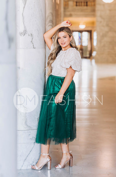 Queen For A Day Emerald Skirt - DM Exclusive