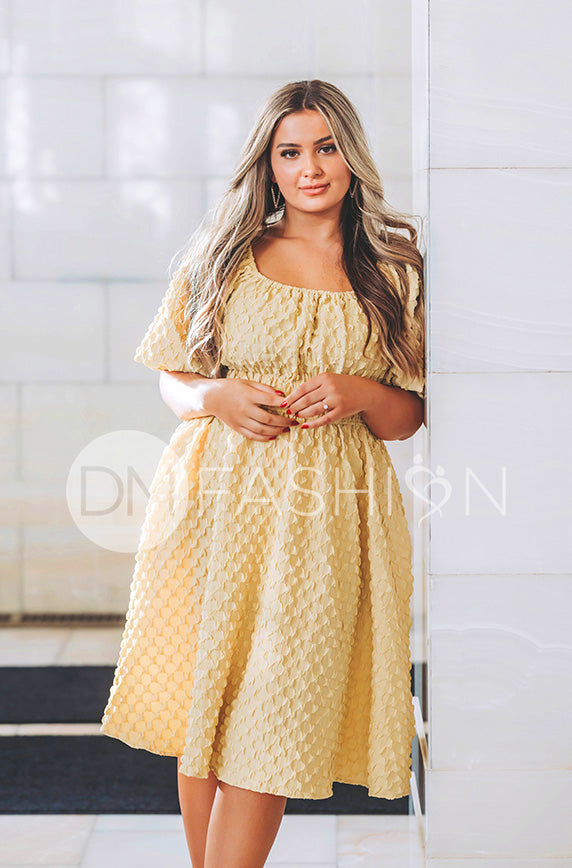 knee length dresses for ladies Irene Long Sleeve Midi Dress - Coffee main image 0