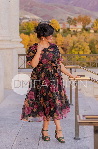 Zoe Black Floral Dress - DM Exclusive
