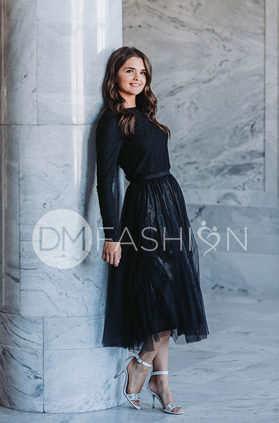 Queen For A Day Black Tulle Skirt - DM Exclusive