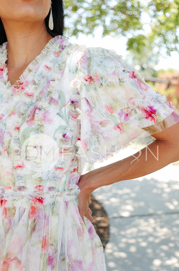 Celeste Iris Floral Dress- DM Exclusive