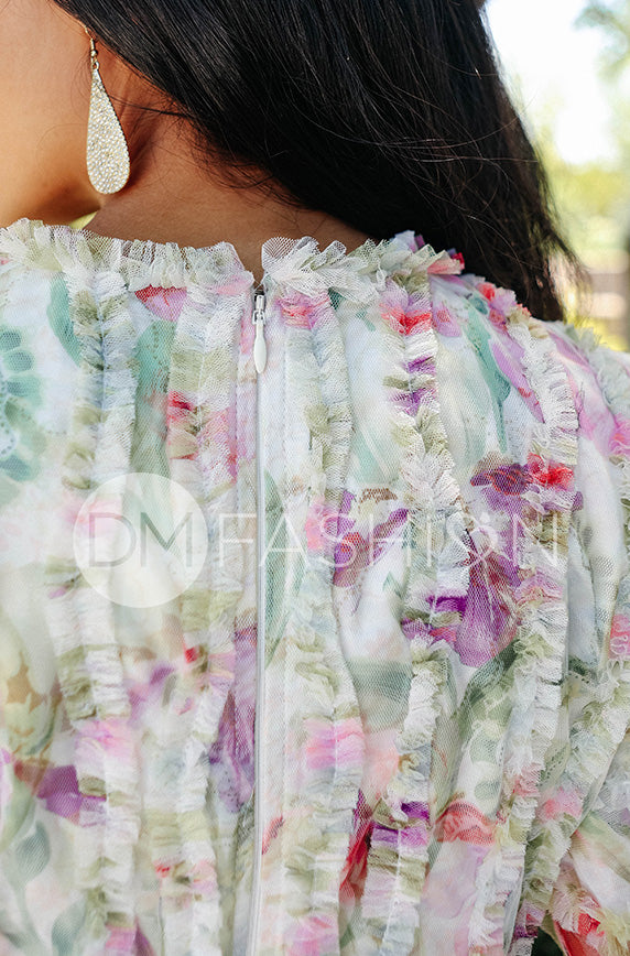 Celeste Iris Floral Dress- DM Exclusive