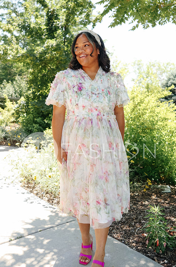 Celeste Iris Floral Dress- DM Exclusive