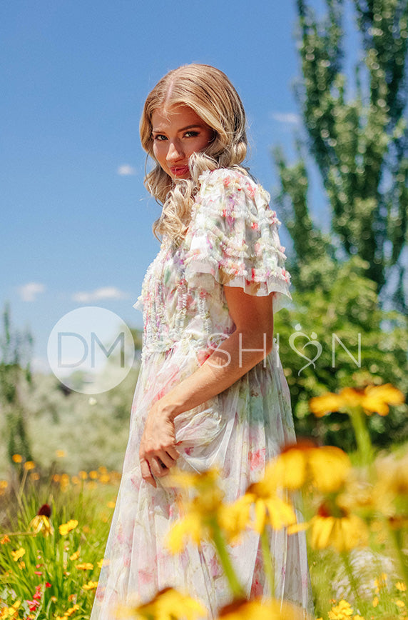Celeste Iris Floral Dress- DM Exclusive