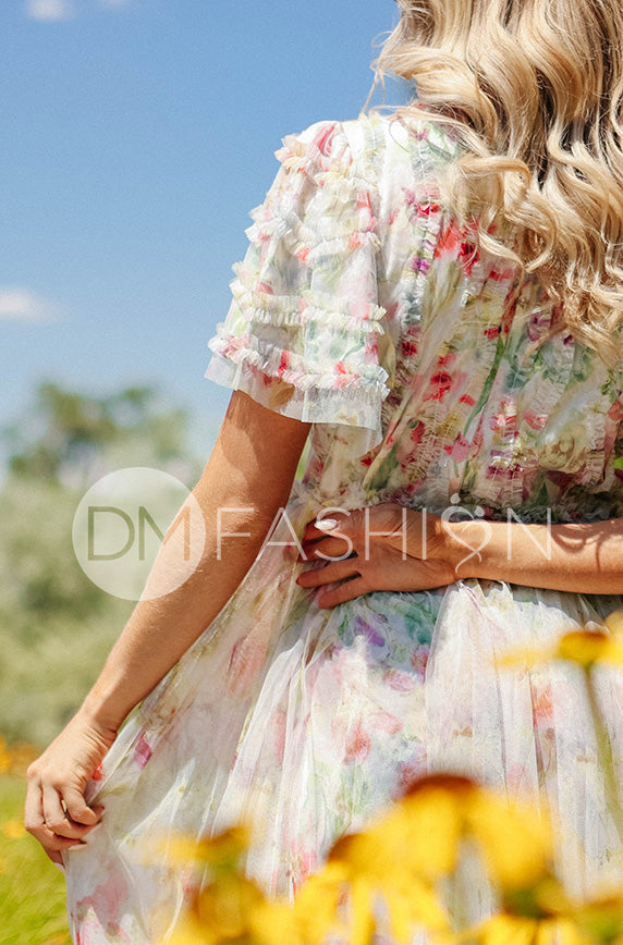 Celeste Iris Floral Dress- DM Exclusive