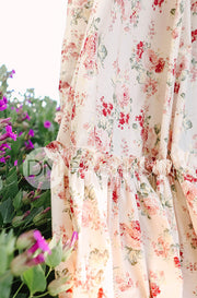 Brynnleigh Ivory Cottage Floral Gown- DM Exclusive