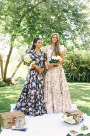 Brynnleigh Navy Cottage Floral Gown- DM Exclusive - Maternity Friendly