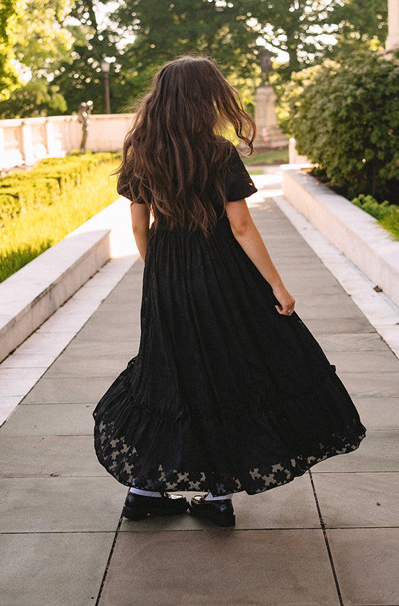 Clover Black Floral Maxi Dress