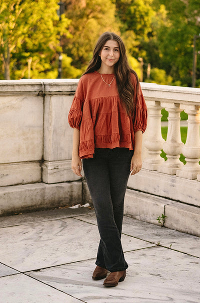 Fall At Last Rust Blouse