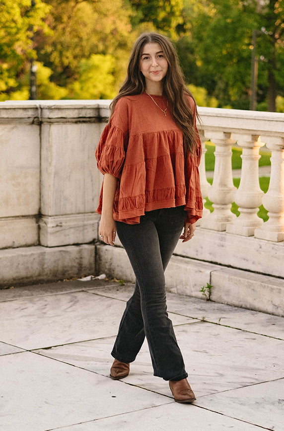 Fall At Last Rust Blouse