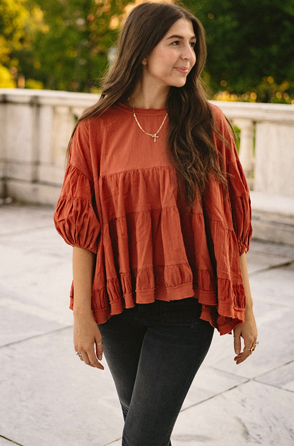 Fall At Last Rust Blouse - Final Few -