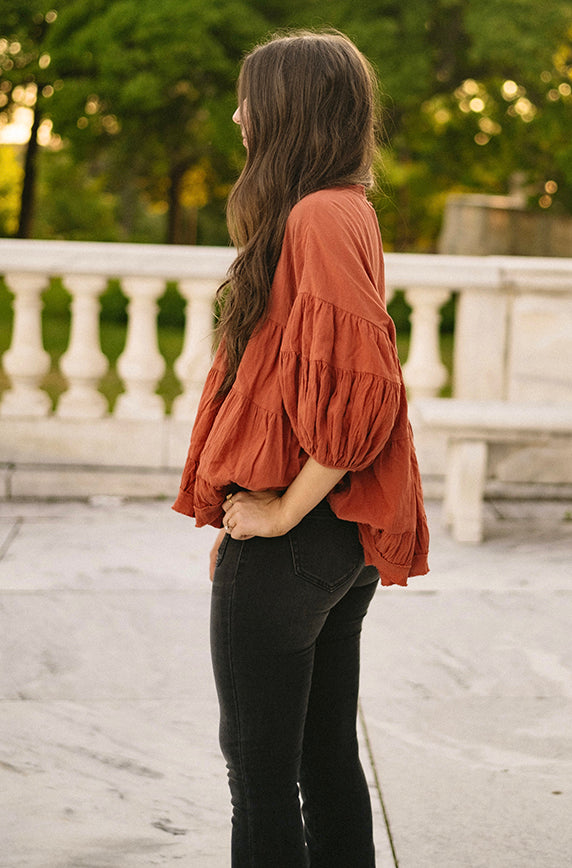 Fall At Last Rust Blouse