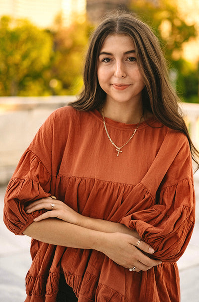 Fall At Last Rust Blouse