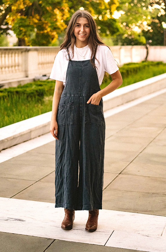 Scottie Mineral Washed Cotton Jumpsuit - FINAL FEW