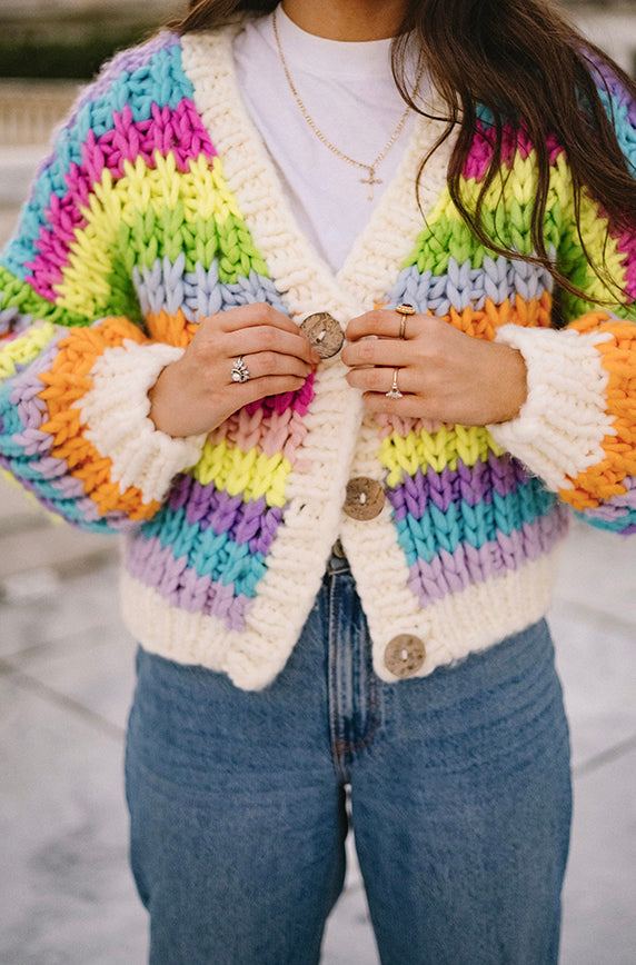 Oakley Chunky Stripe Cardigan - FINAL SALE – DM Fashion