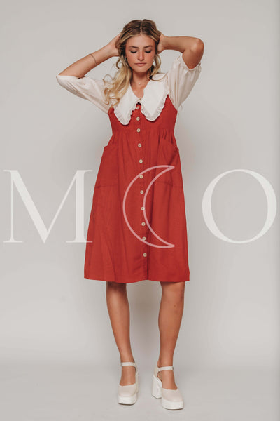 Tessa Sienna Red Jumper - MCO - Nursing and Maternity Friendly