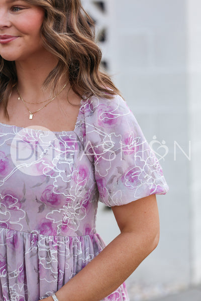 Annalise Berry Embroidered Floral Dress - DM Exclusive - Maternity Friendly - Restocked