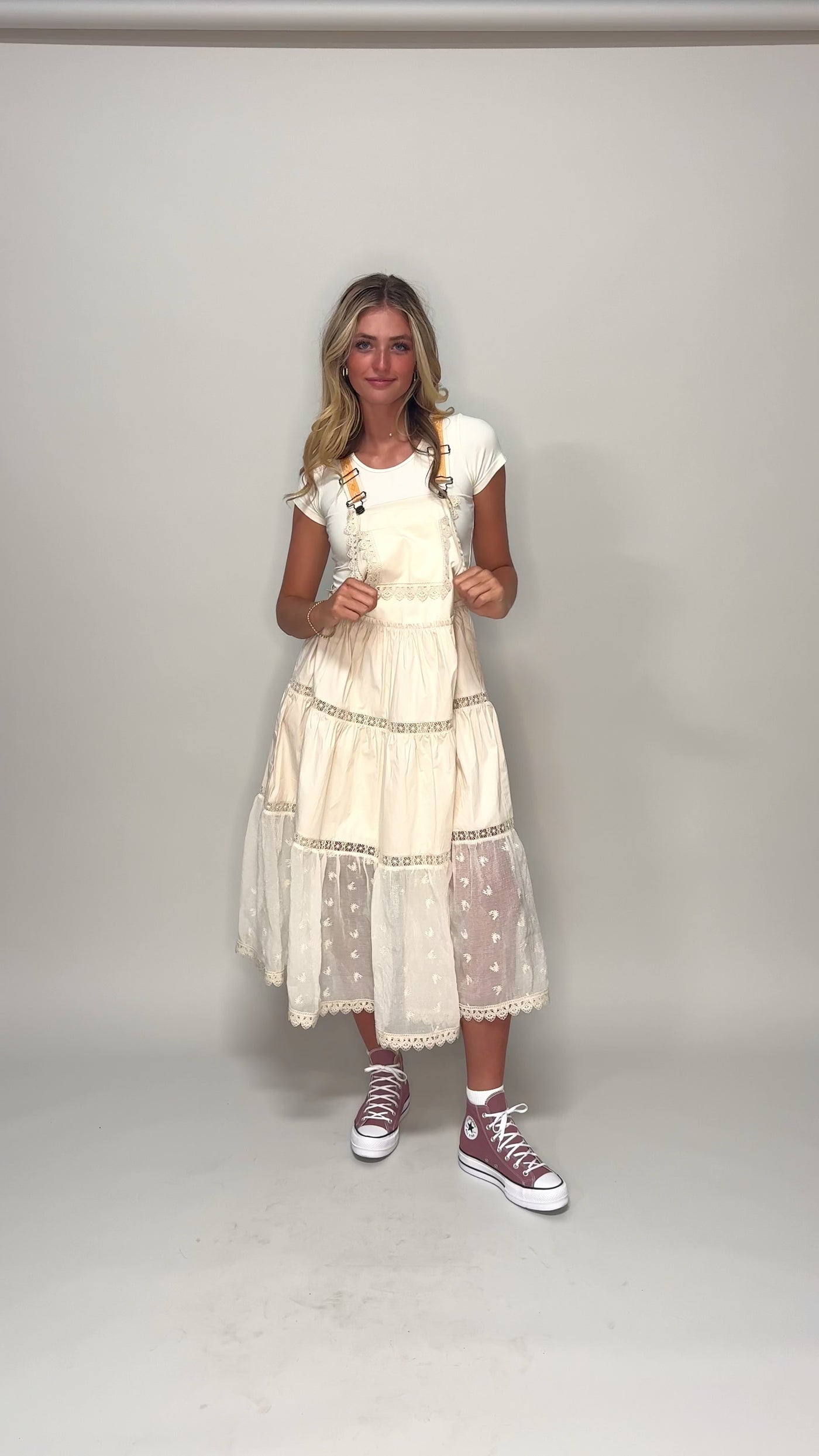 Sammie Ivory Lace Overall Dress