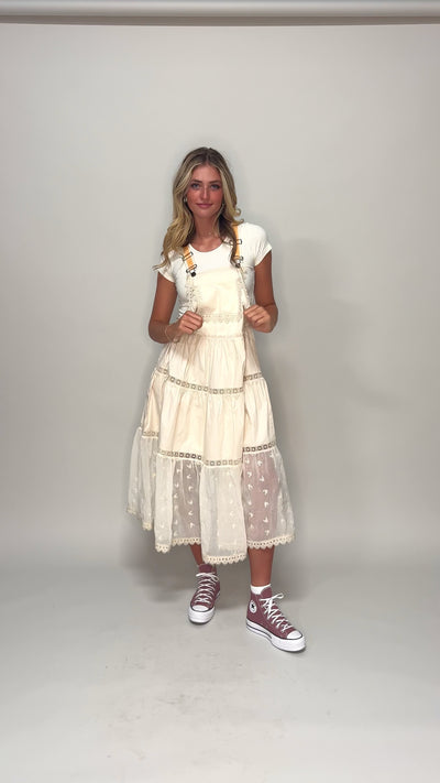 Sammie Ivory Lace Overall Dress