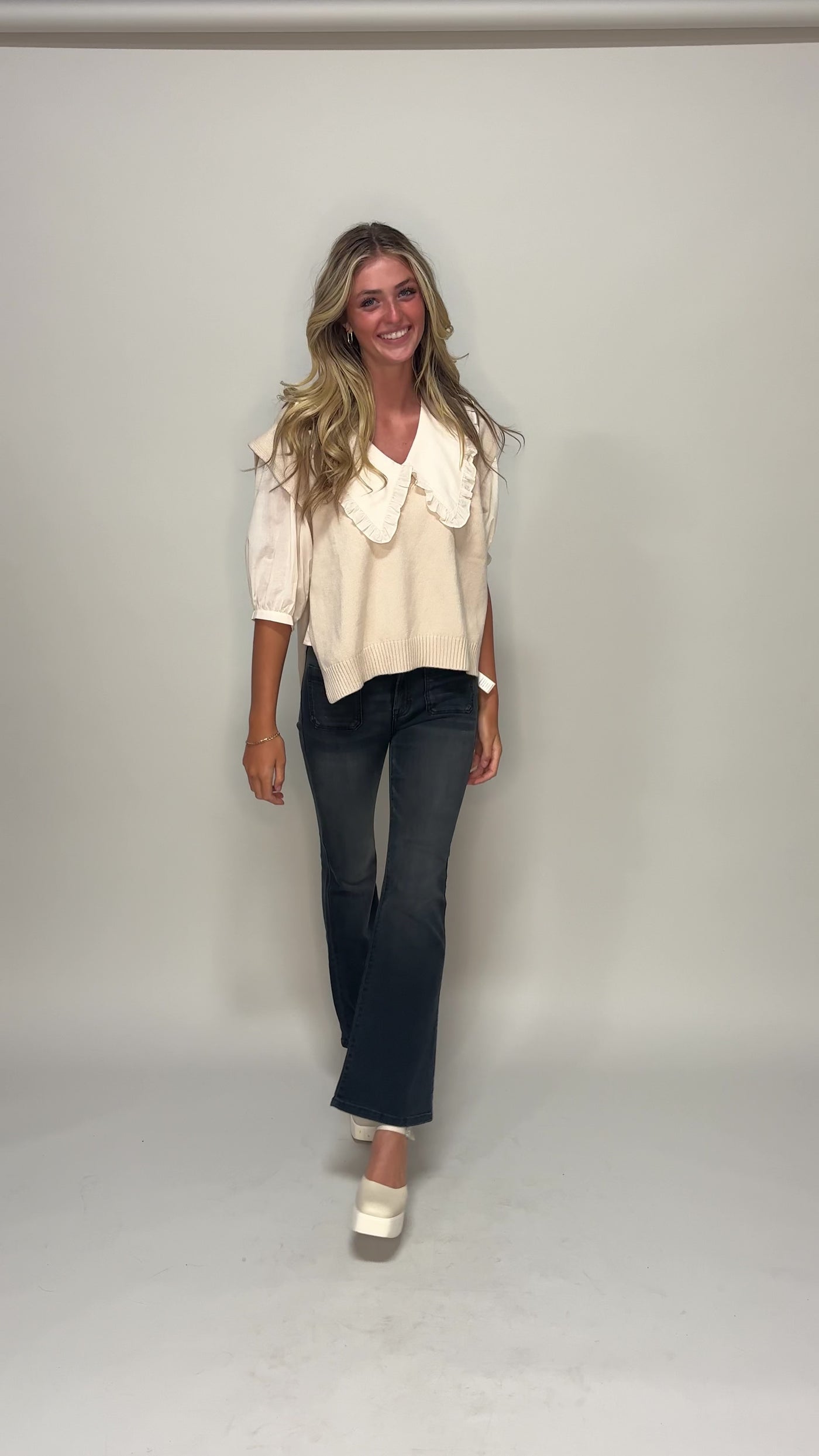 Never Be The Same Taupe Sweater Vest