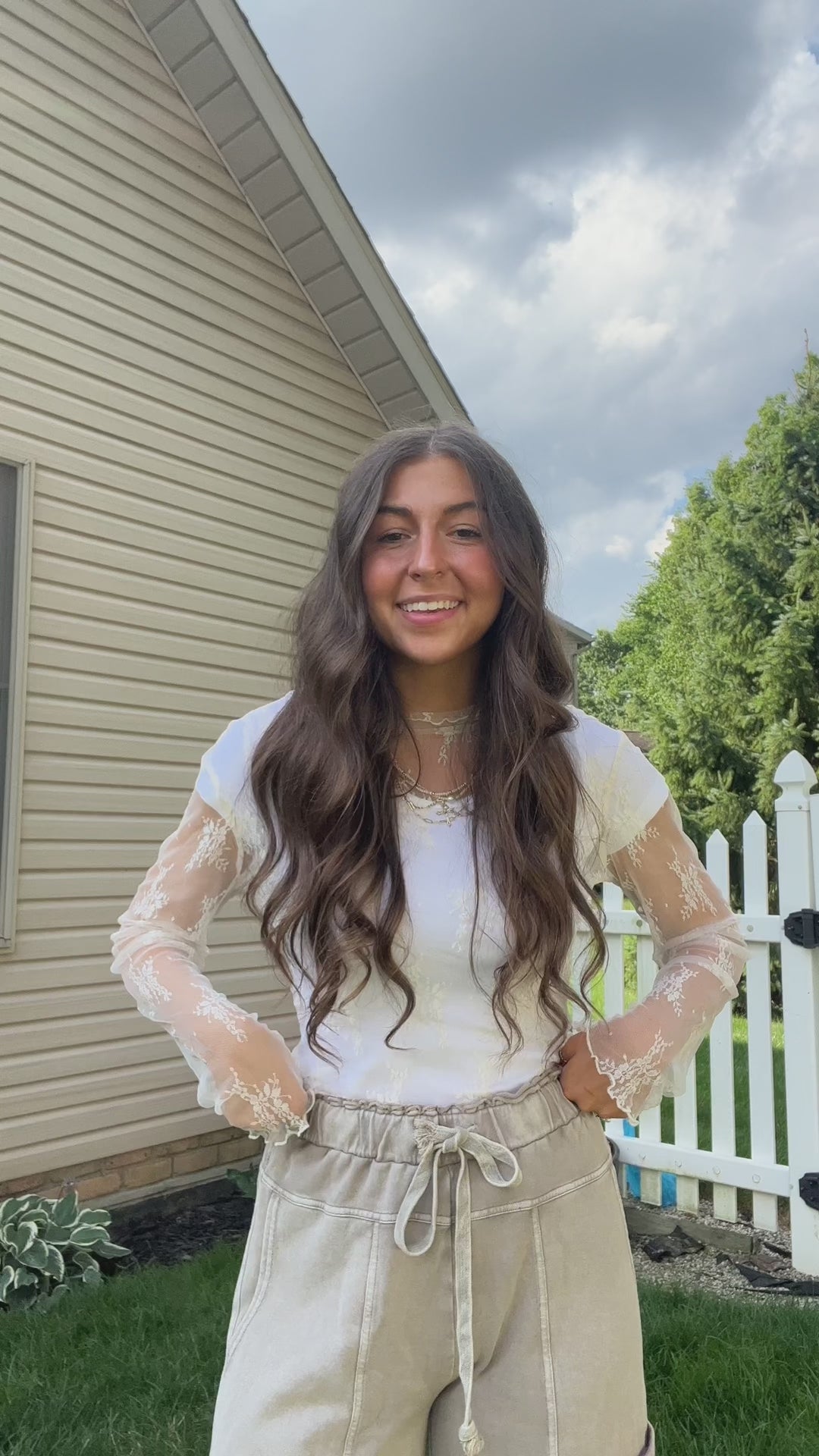 Lacey Ivory Floral Top