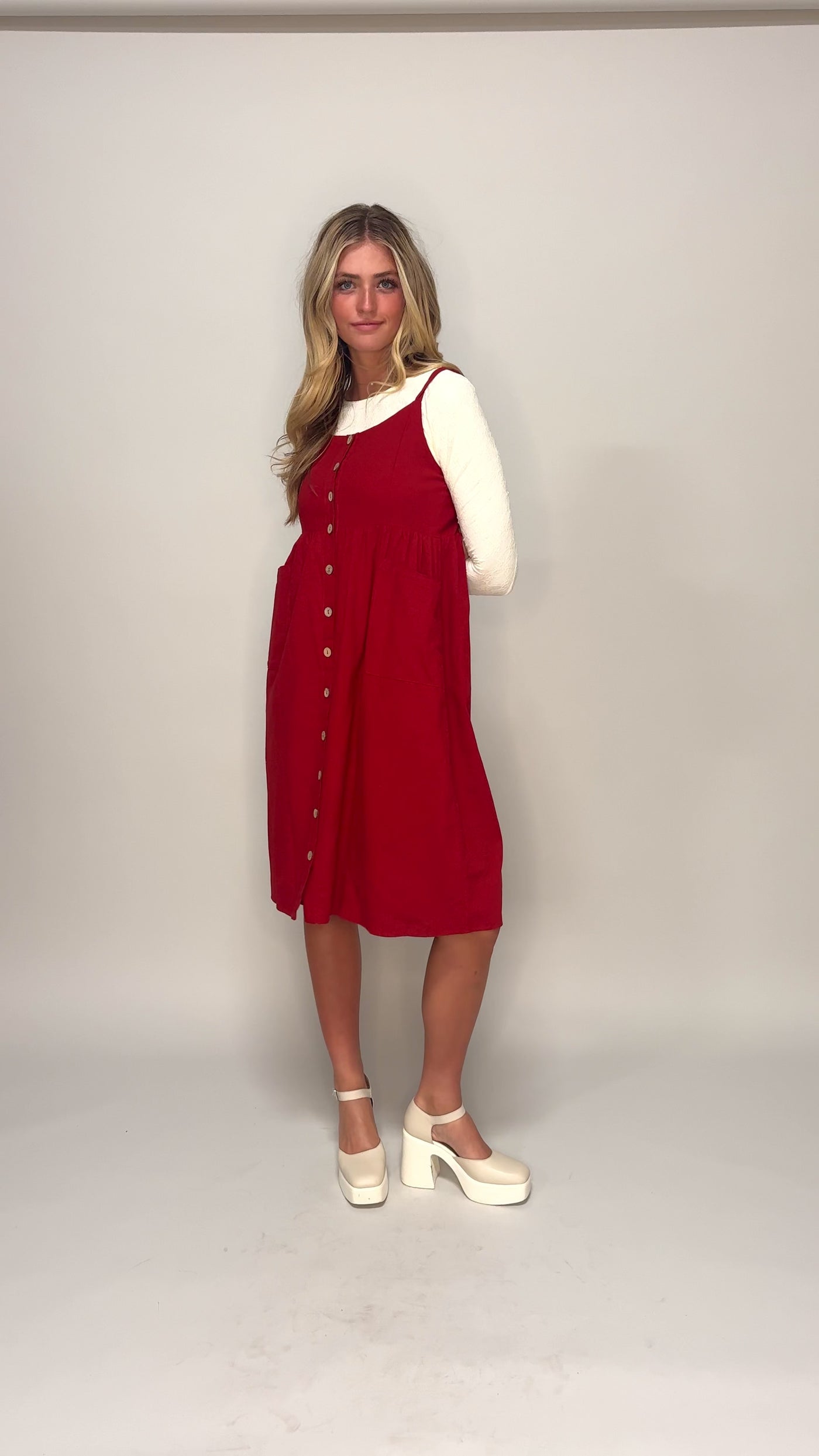 Tessa Sienna Red Jumper - MCO - Nursing and Maternity Friendly