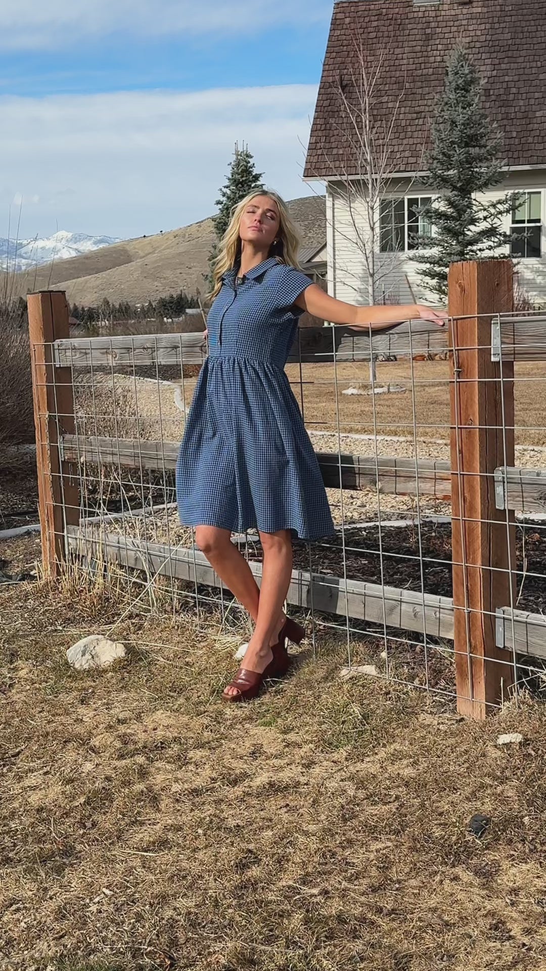 Sabrina Blue Dress - MCO - Maternity Friendly - Nursing Friendly -Restocking April 15