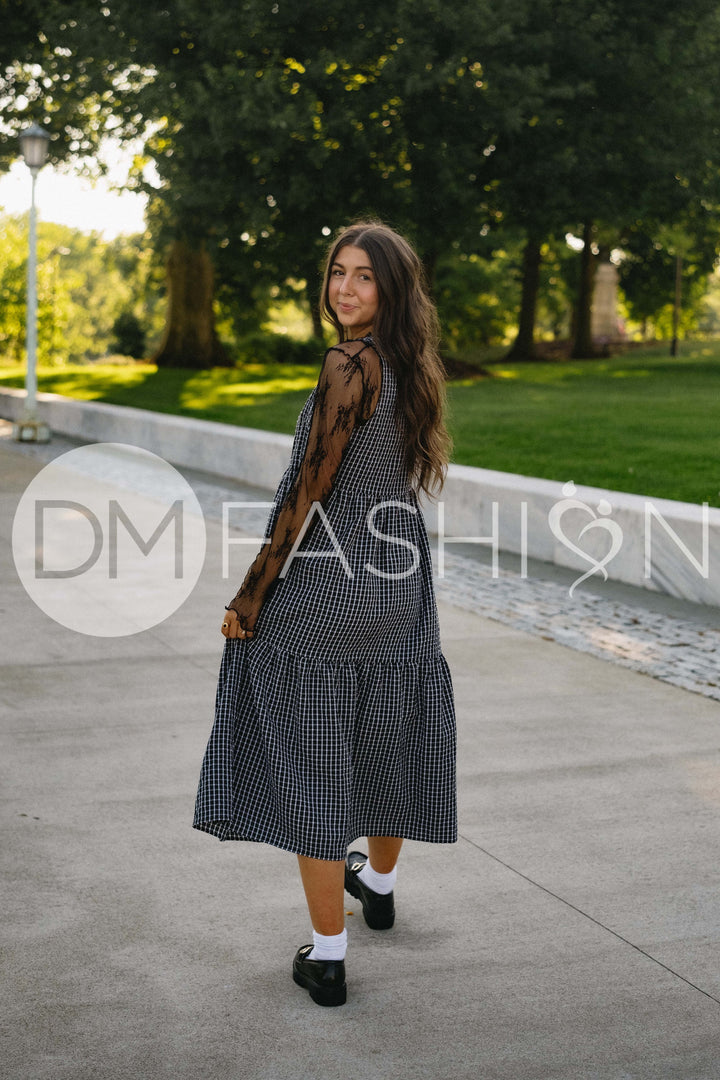 herlipto French Chic Gingham Dress M French Chic Gingham Dress