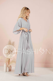 Venus Misty Gray Maxi - Nursing Friendly - Maternity Friendly - FINAL SALE